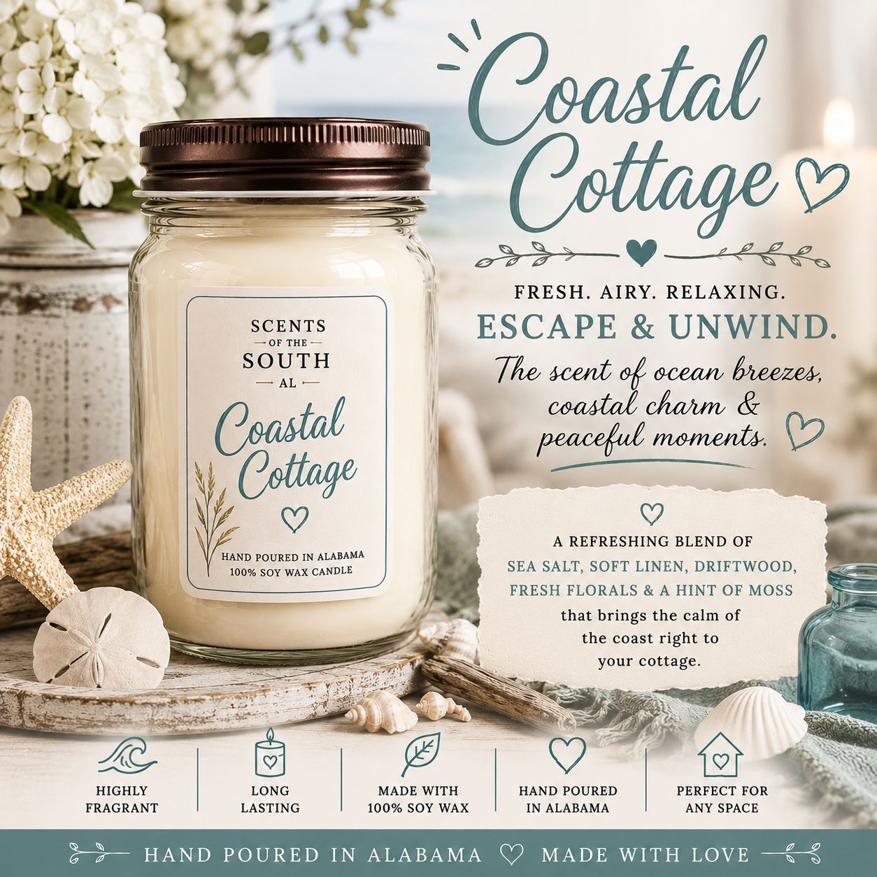 Coastal Cottage candles
