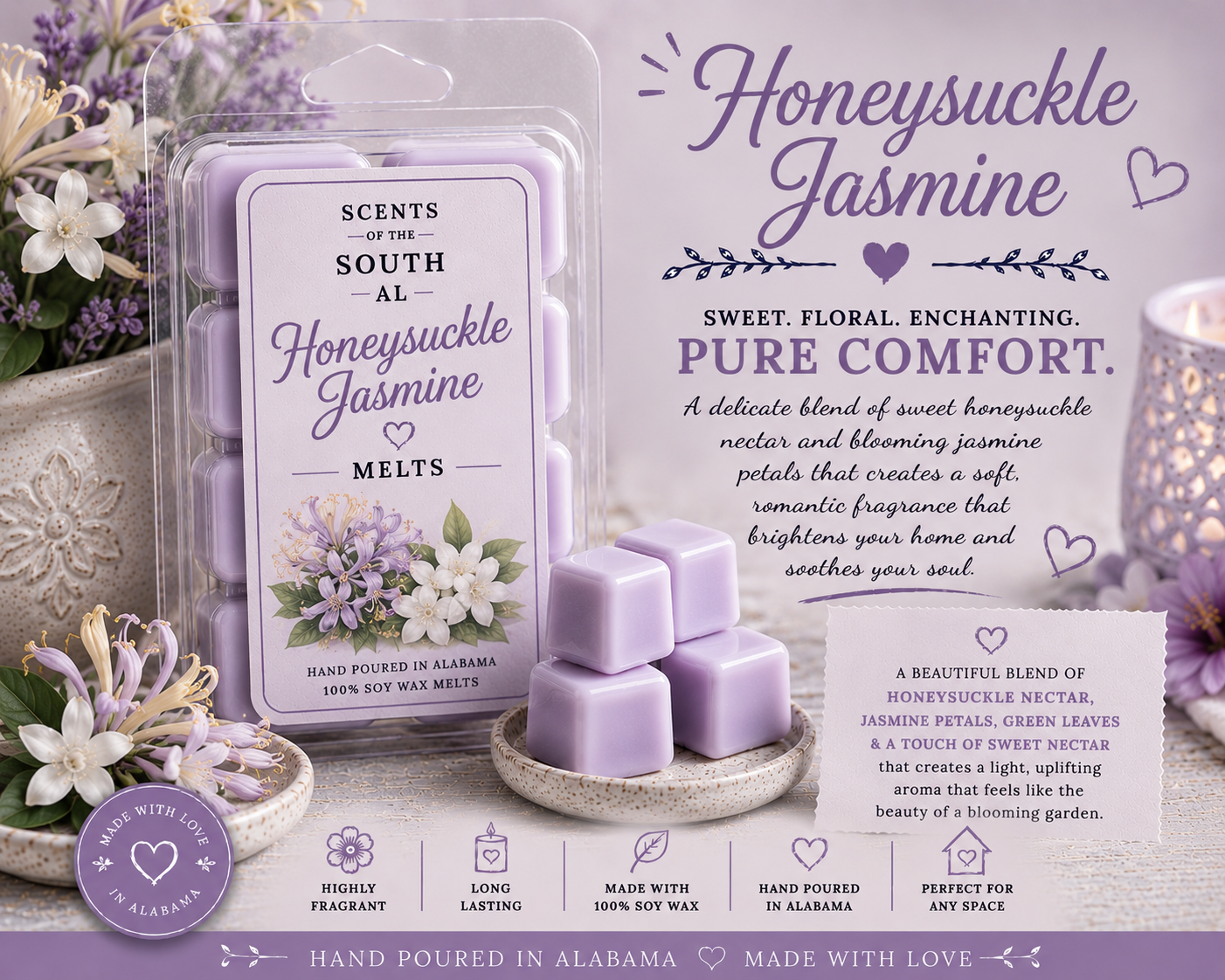 HoneySuckle Jasmine Wax Melts