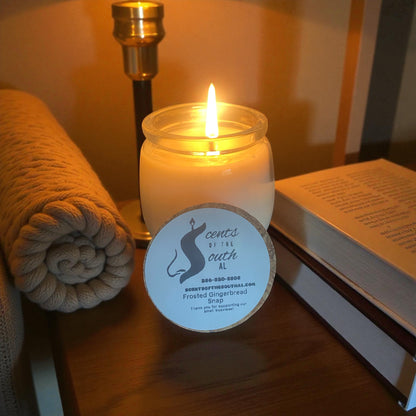 Frosted Gingerbread Snap Candle