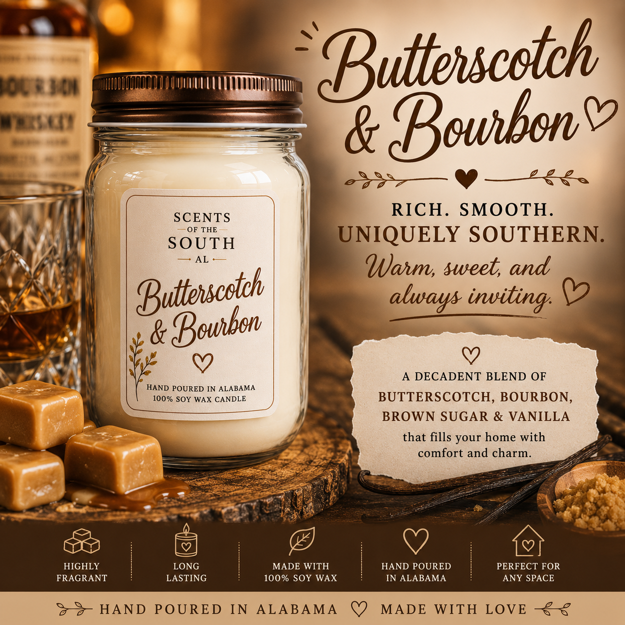 Butterscotch & Bourbon Candle