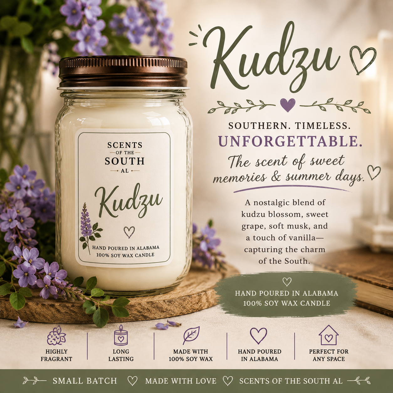 Kudzu Candle