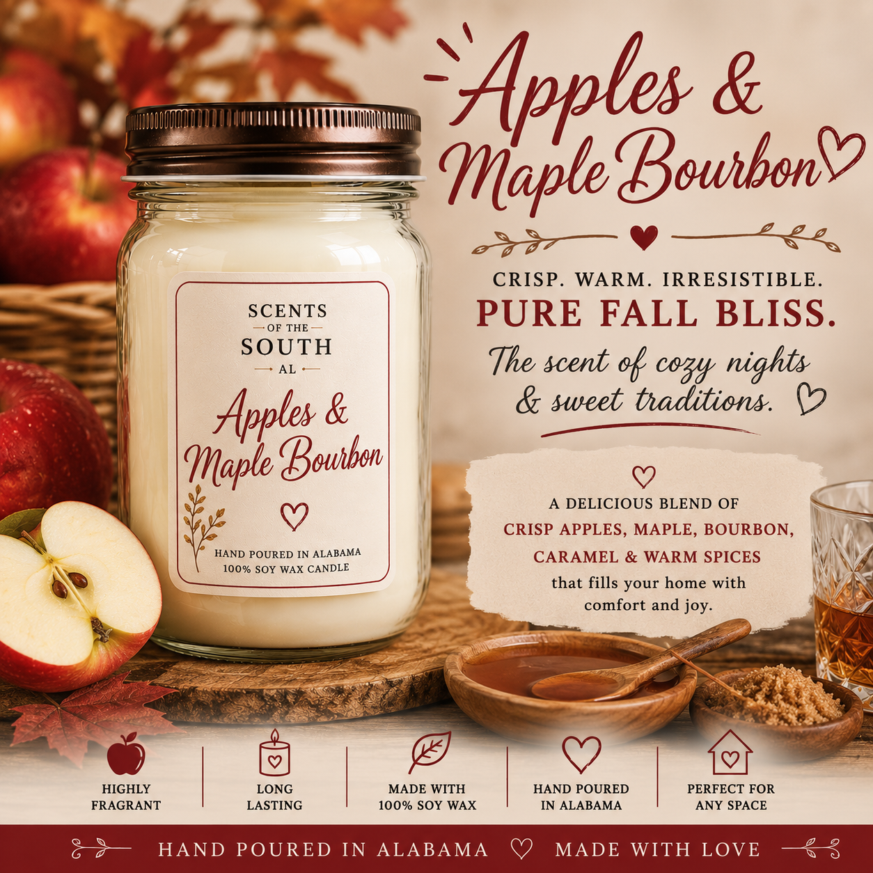 Apples & Maple Bourbon Candle