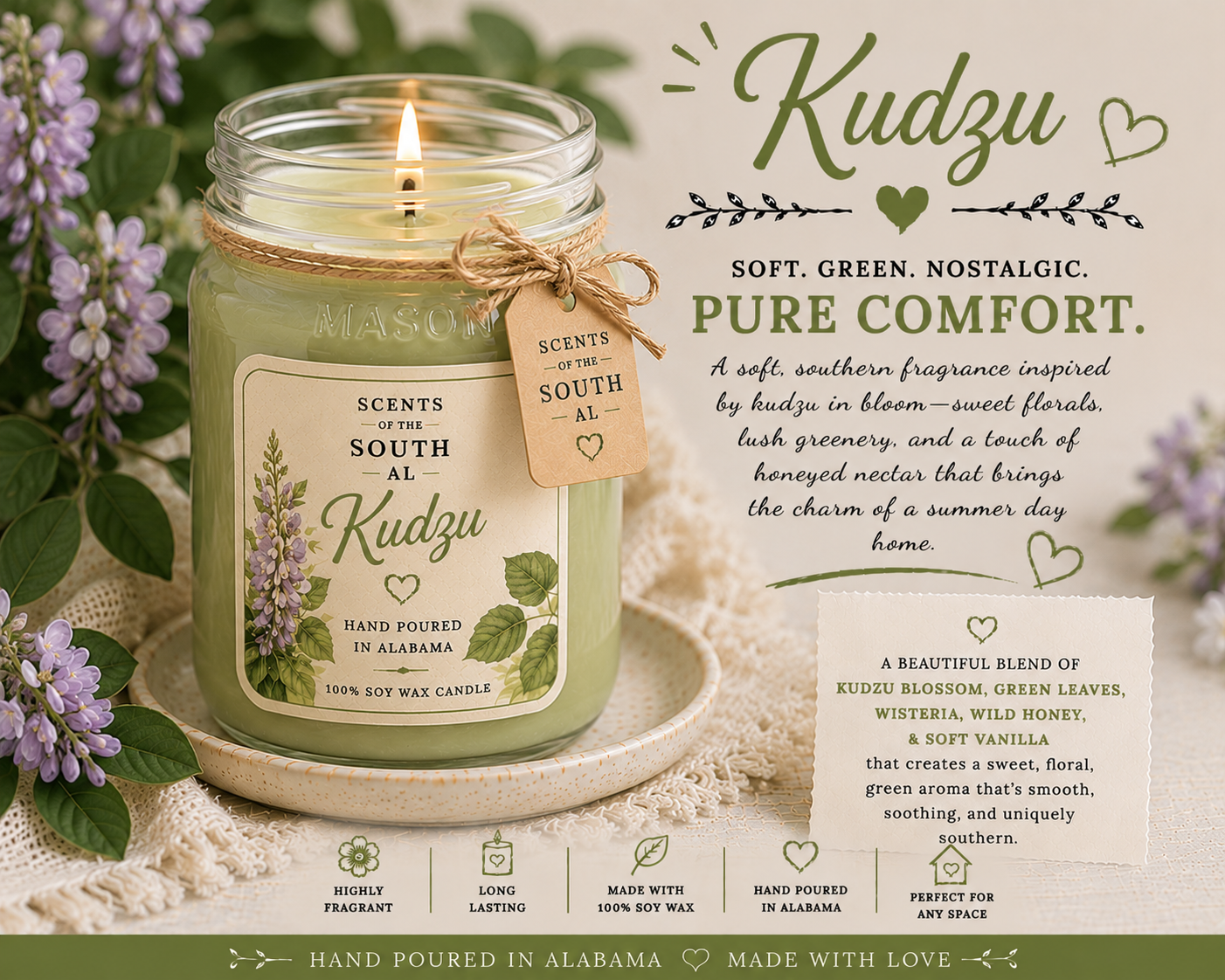 Kudzu Candle