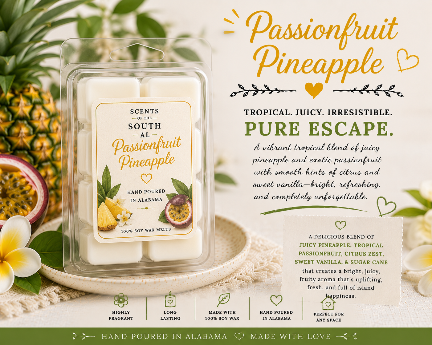 Passionfruit Pineapple Wax Melts
